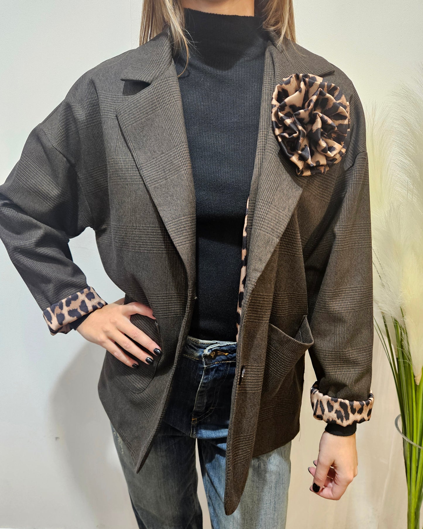 Susy Mix Giacca con fiore