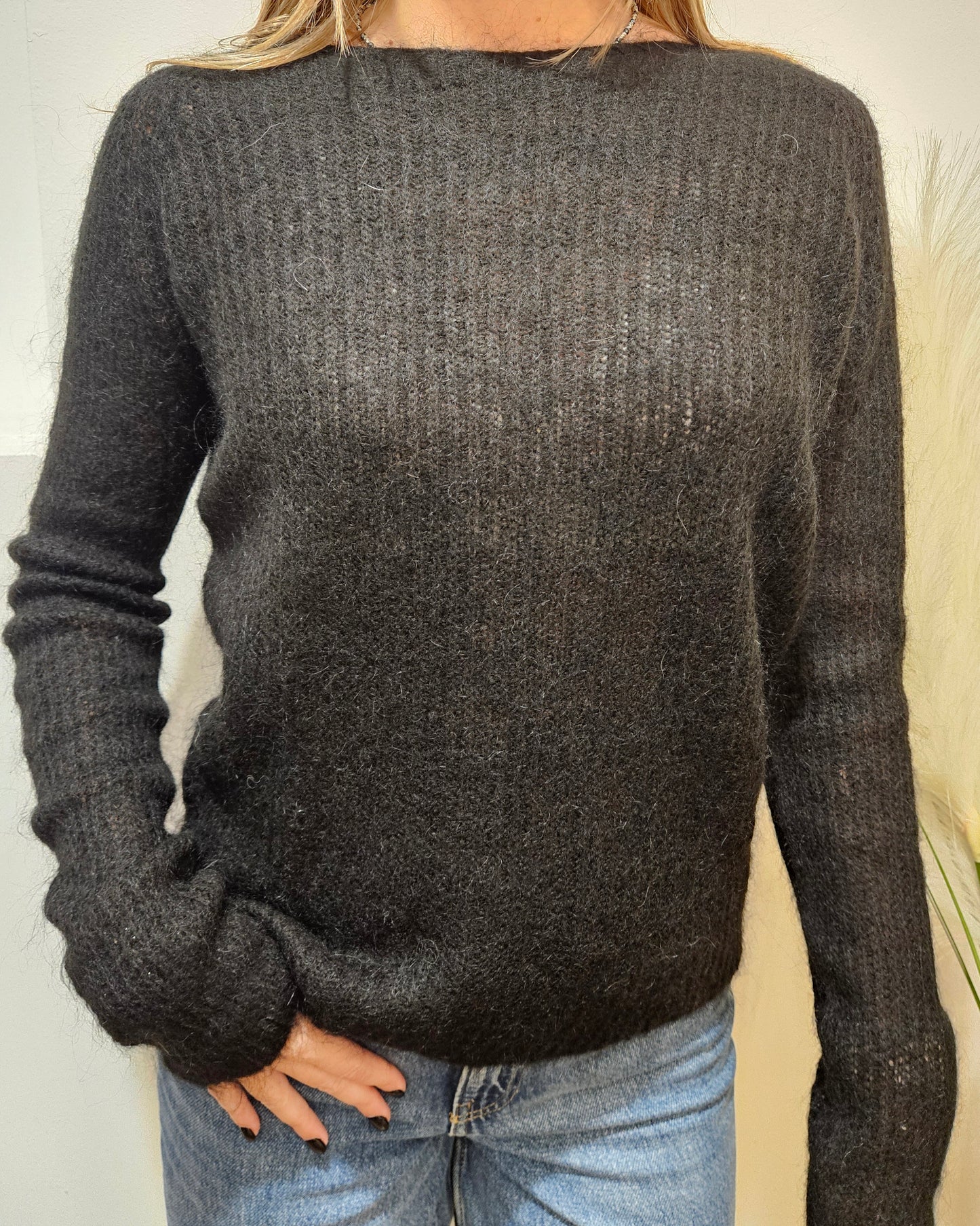 Kontatto Maglia scollo a barca nero