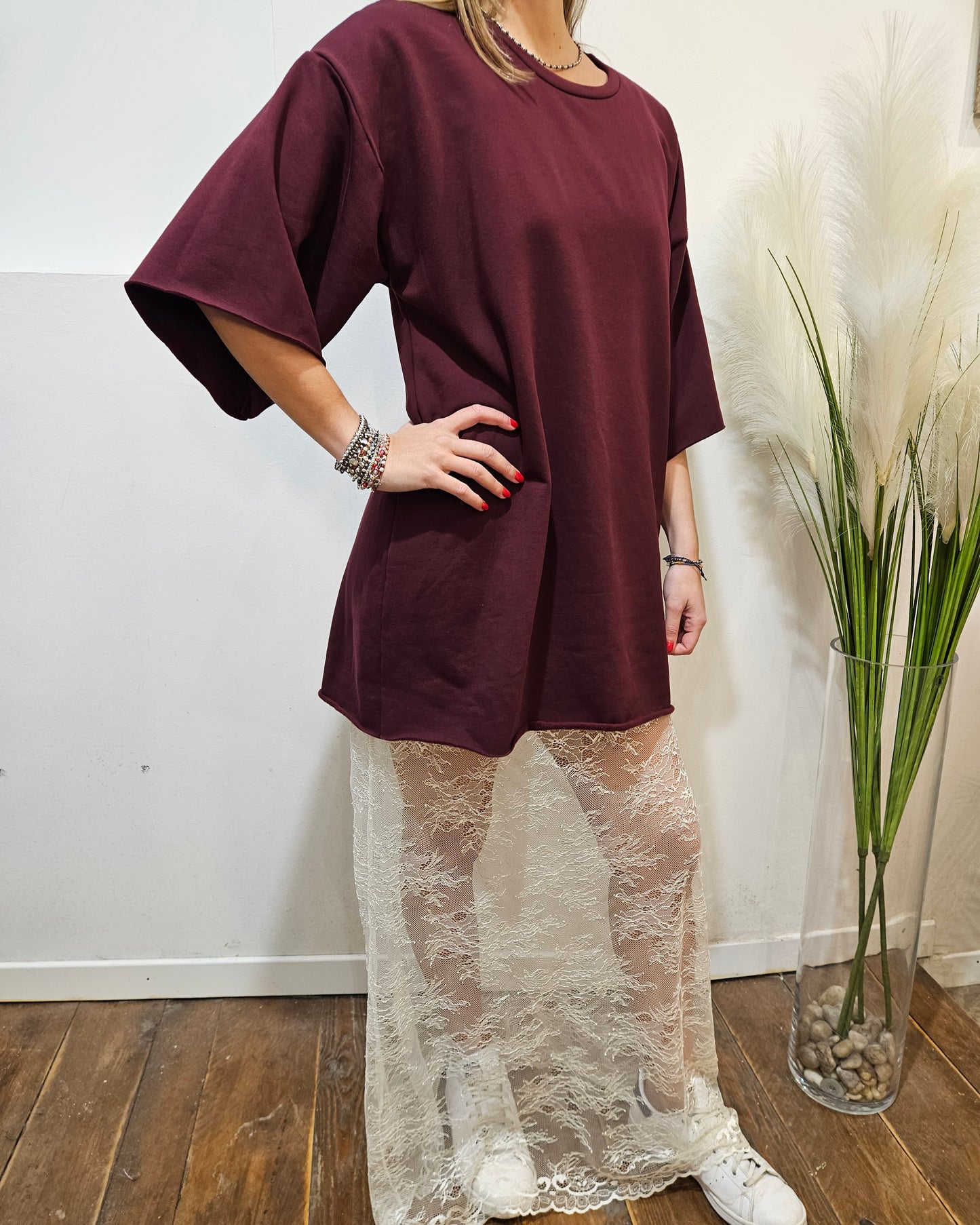 Susy Mix abito con pizzo