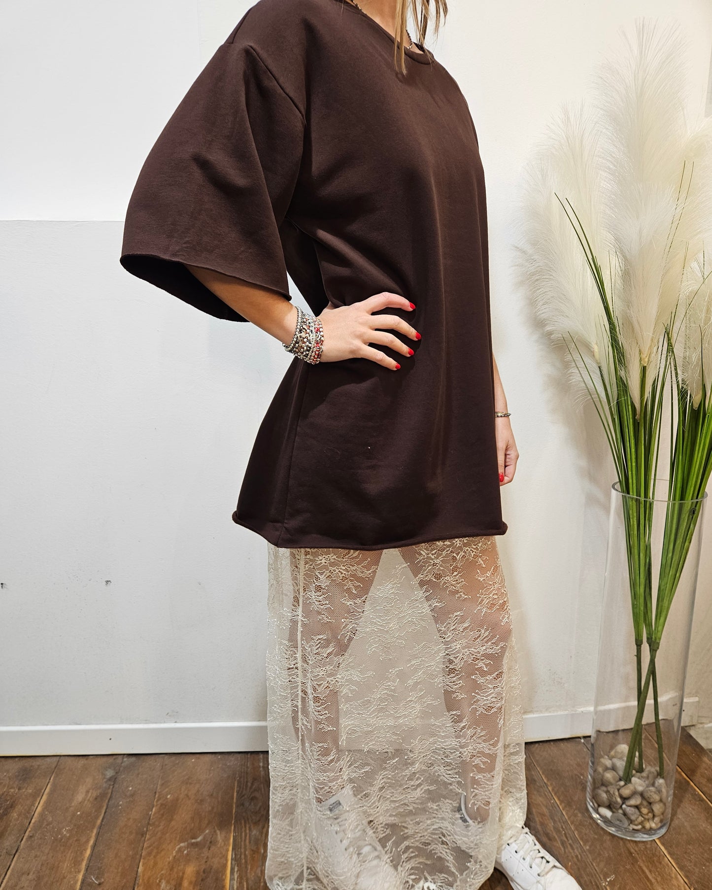 Susy Mix Abito con pizzo