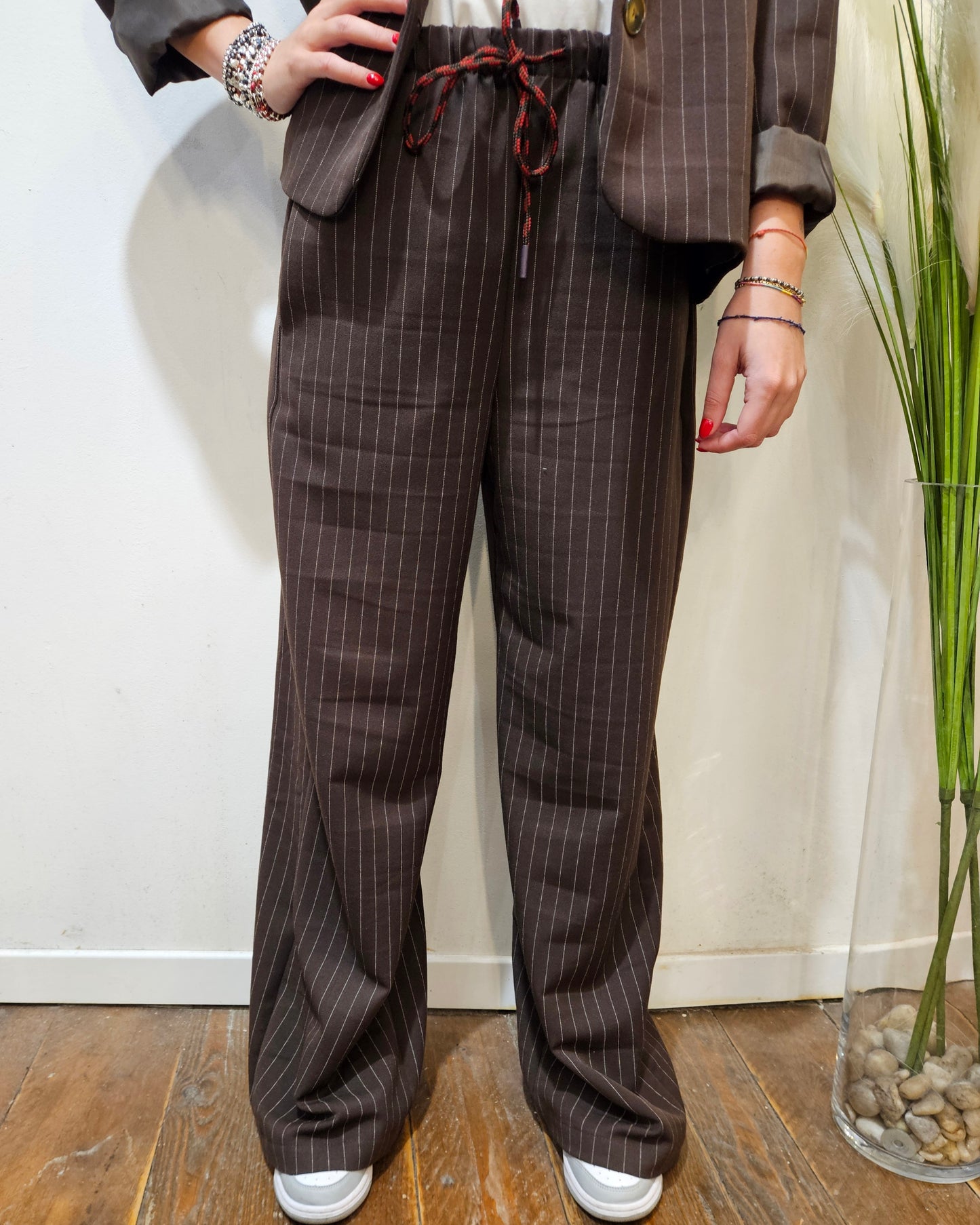 Philia Loft Pantalone gessato moro