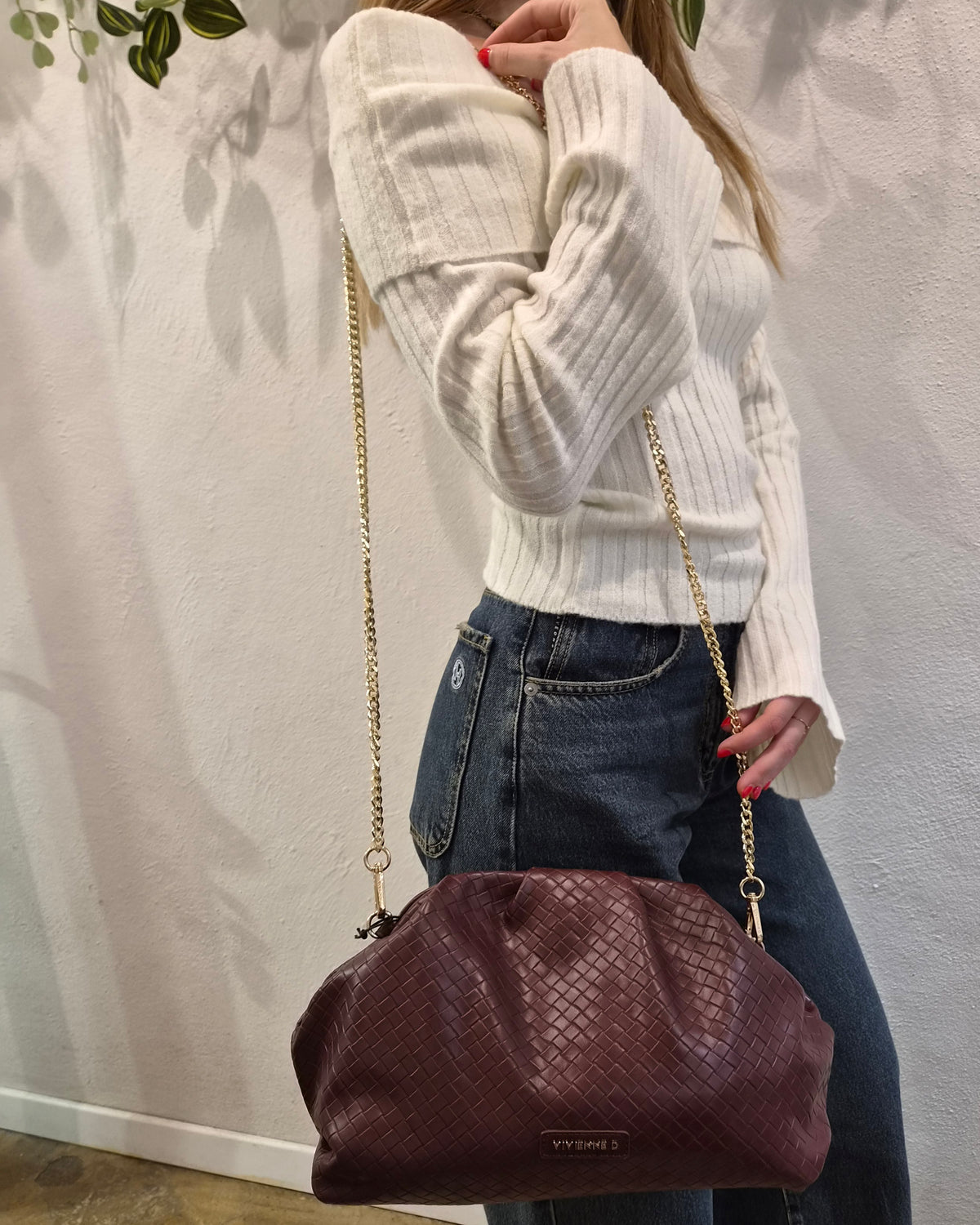 VivienneD Maxi Pochette Zoe Twist Bordeaux
