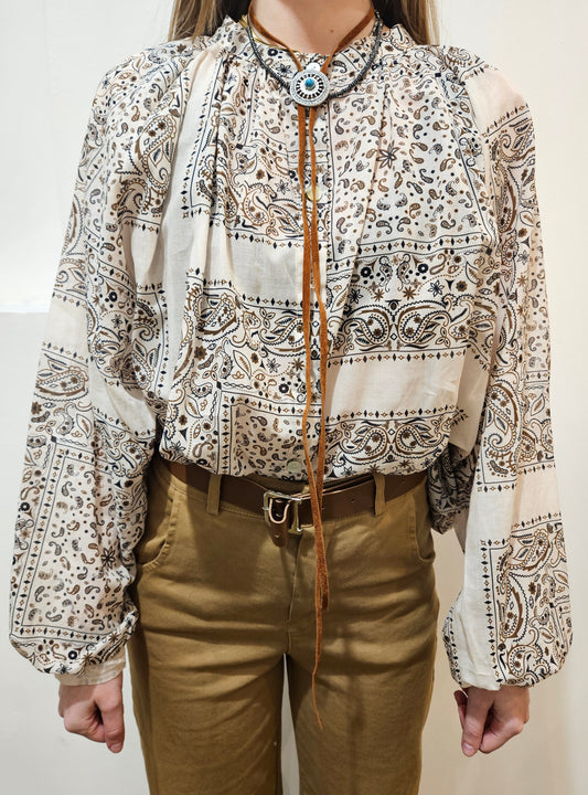 Susy Mix Camicia pittore burro
