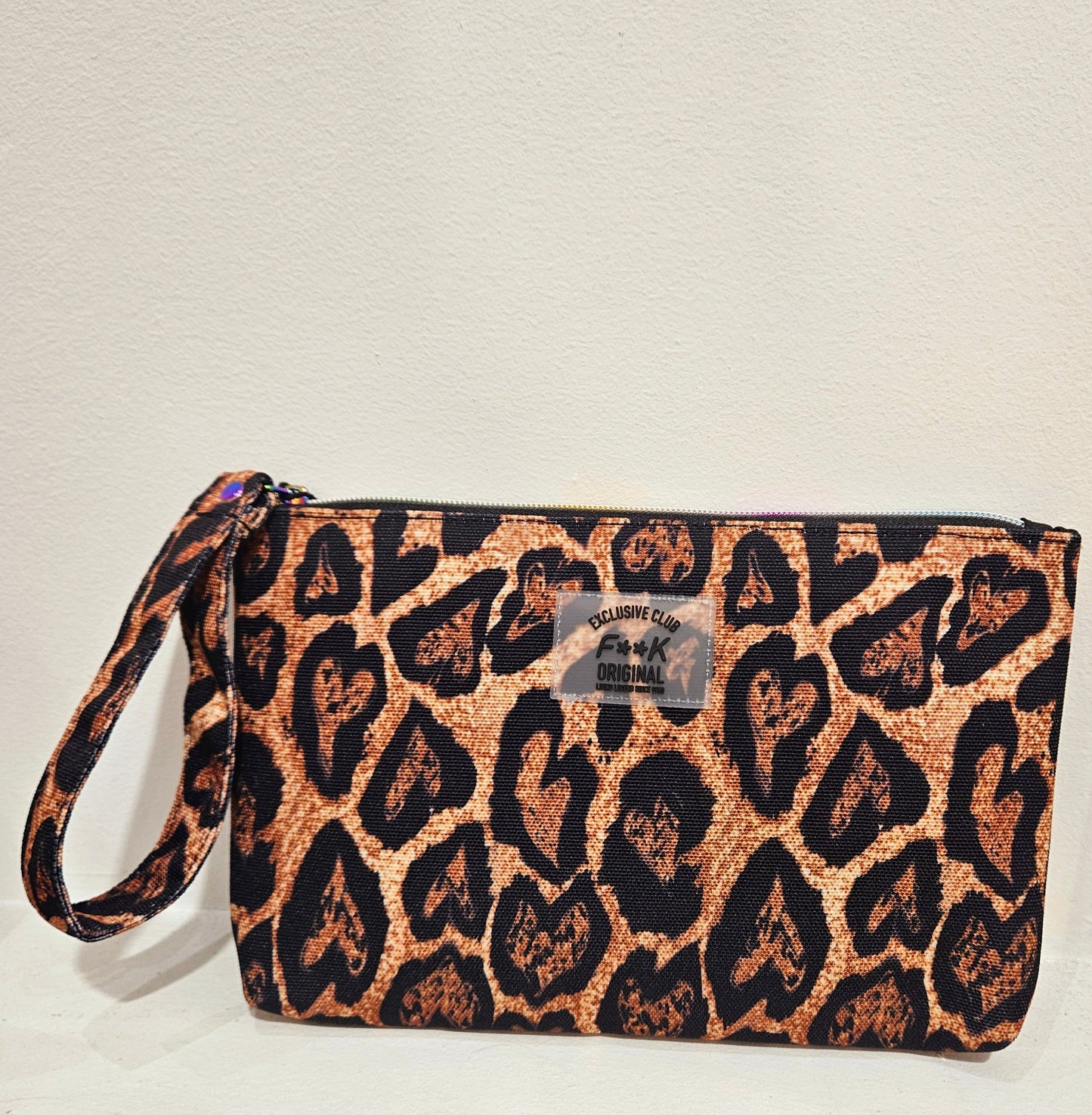 F**K Printed Canvas Mini Pochette