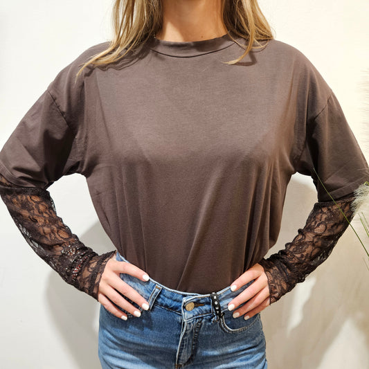 Susy Mix Maglia con pizzo