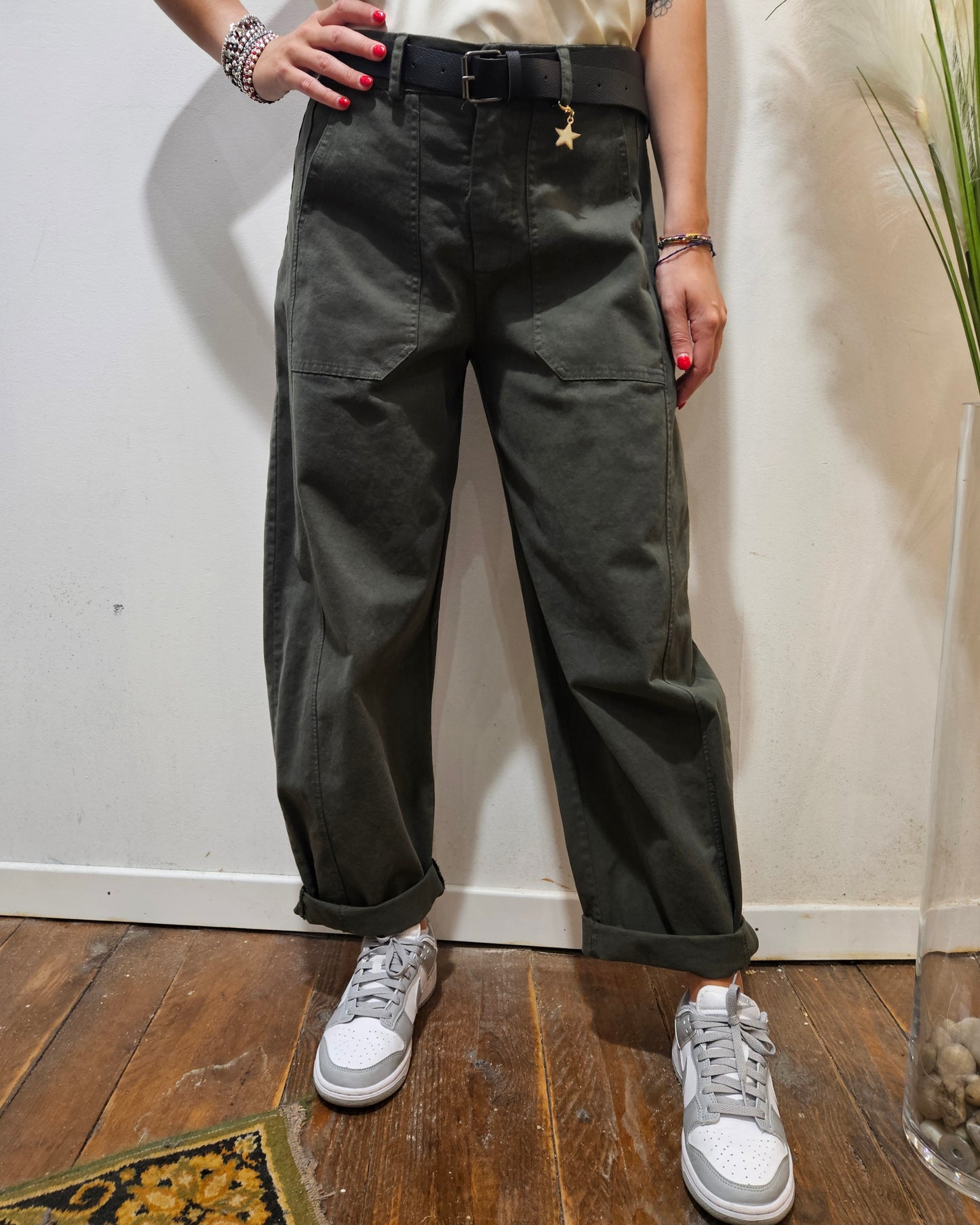 Susy Mix Pantalone verde militare