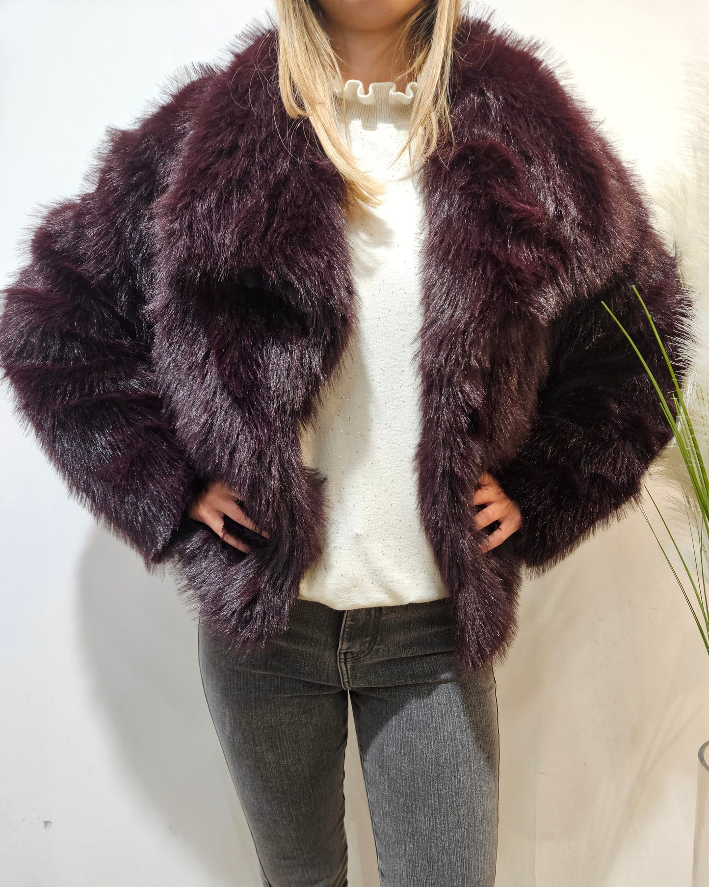 Susy Mix Ecopelliccia bordeaux
