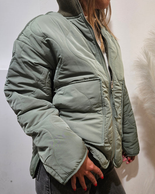 JJXX Giubbotto trapuntato verde militare
