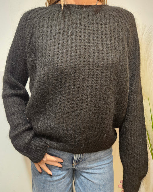 Kontatto Maglia punto pannocchia nero