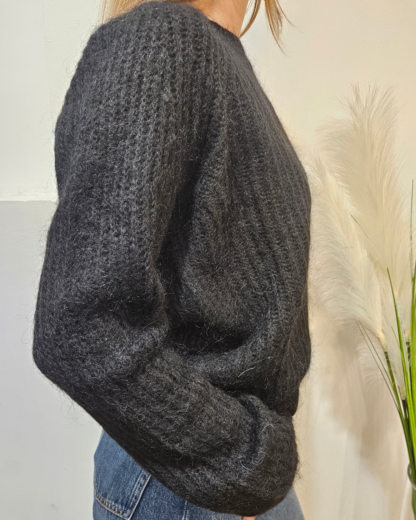 Kontatto Maglia punto pannocchia nero