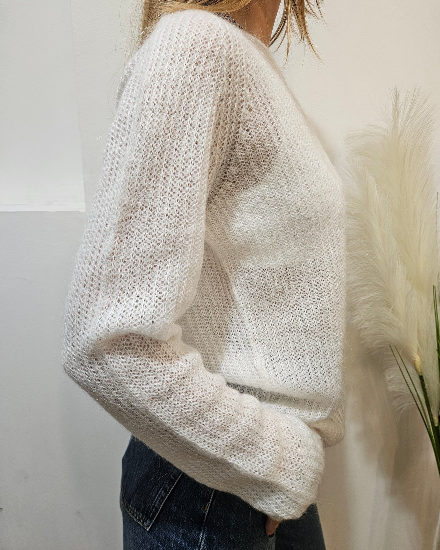 Kontatto Maglia scollo a barca bianco