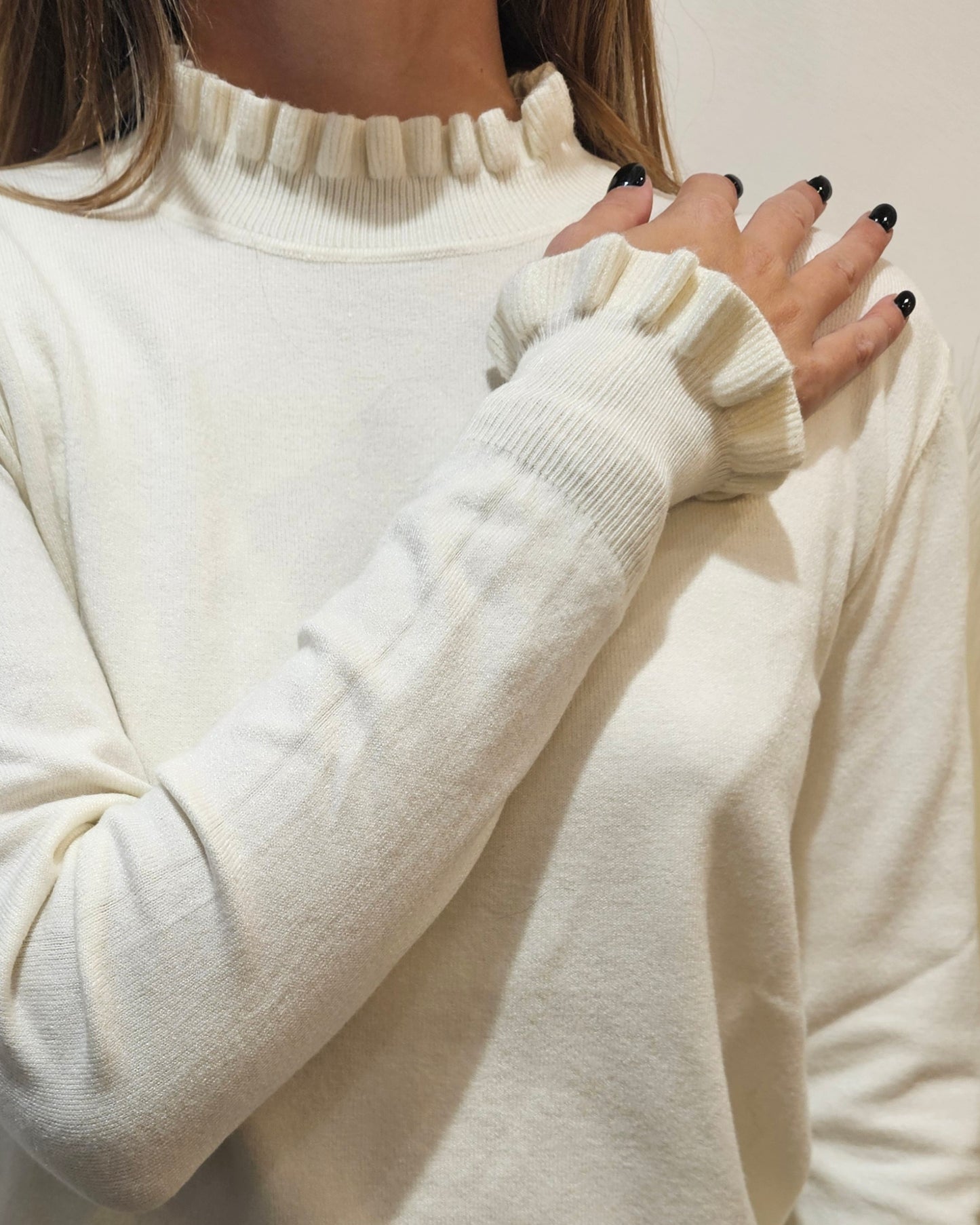 Have One Maglia rouches panna