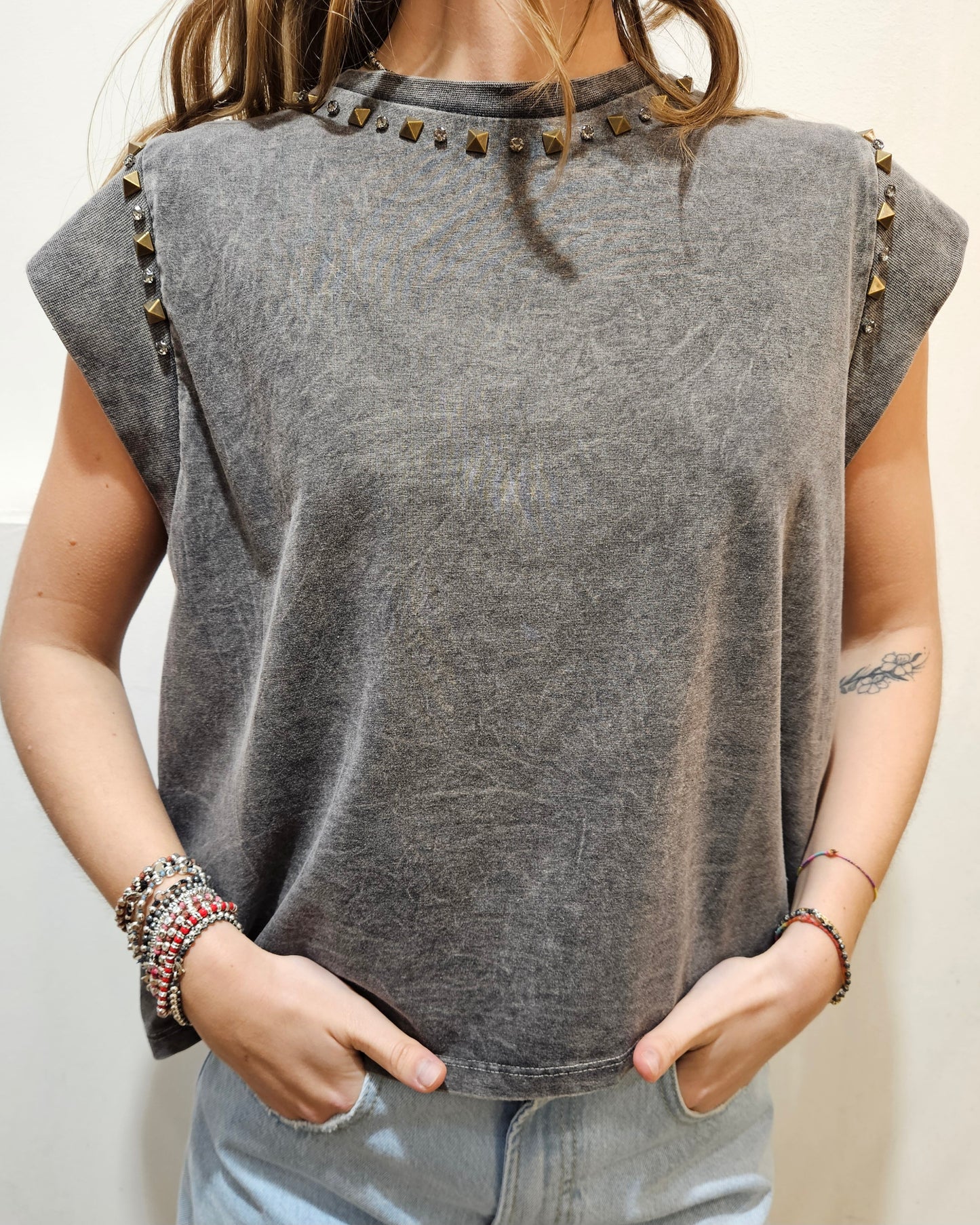 Susy Mix T-Shirt borchie