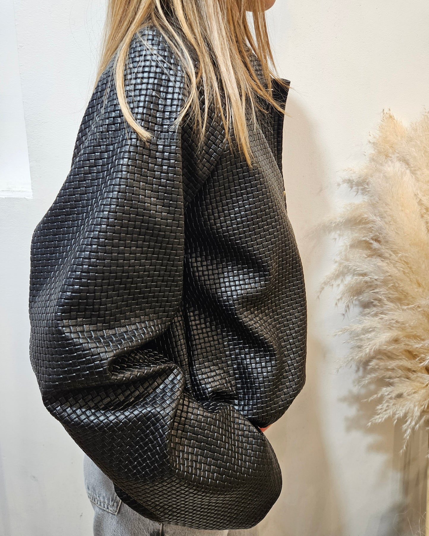 HaveOne Bomber ecopelle intrecciato