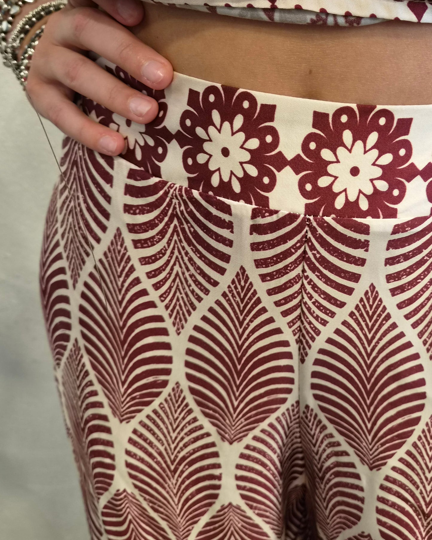Susy Mix Pantalone Fantasia rosso india
