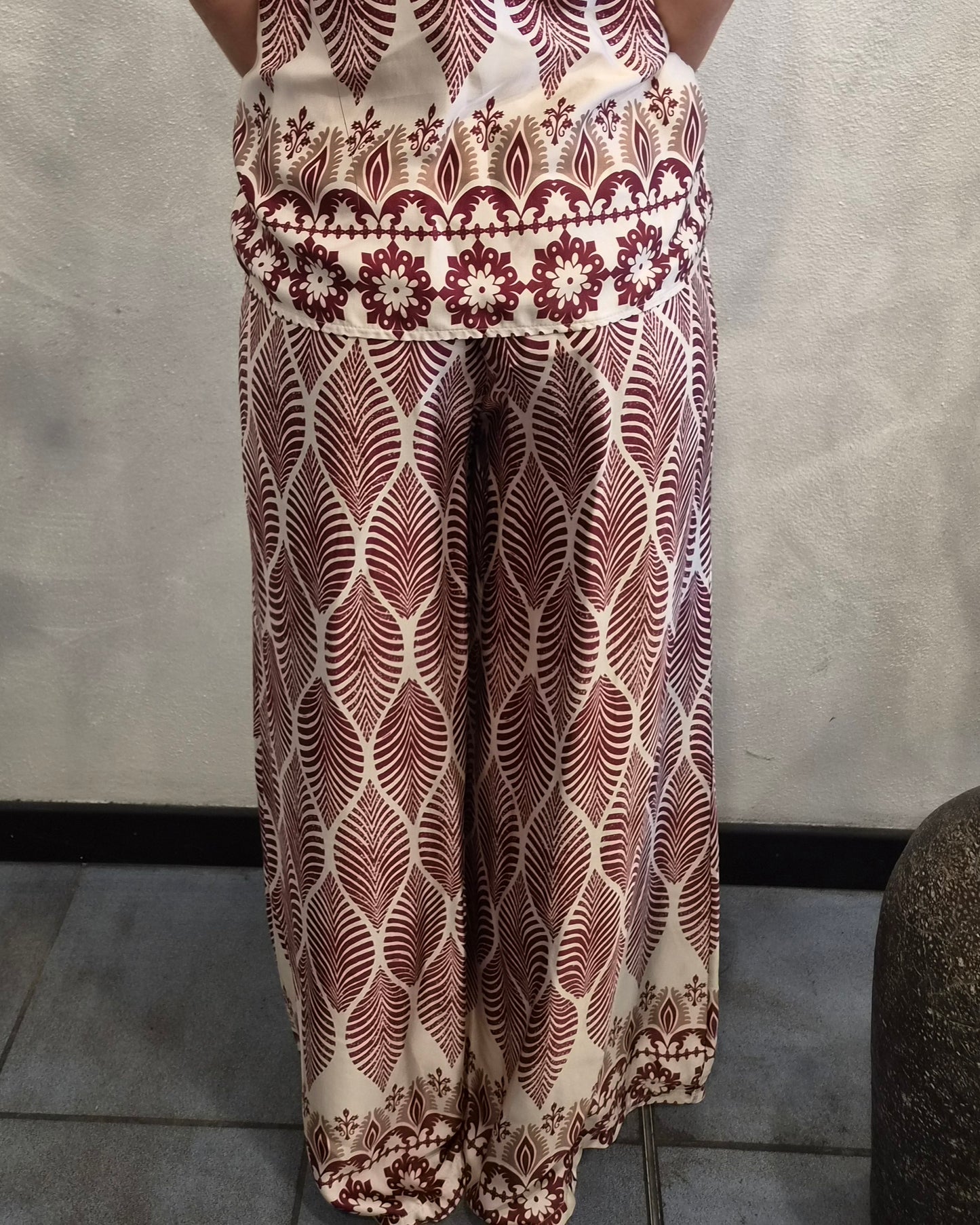 Susy Mix Pantalone Fantasia rosso india