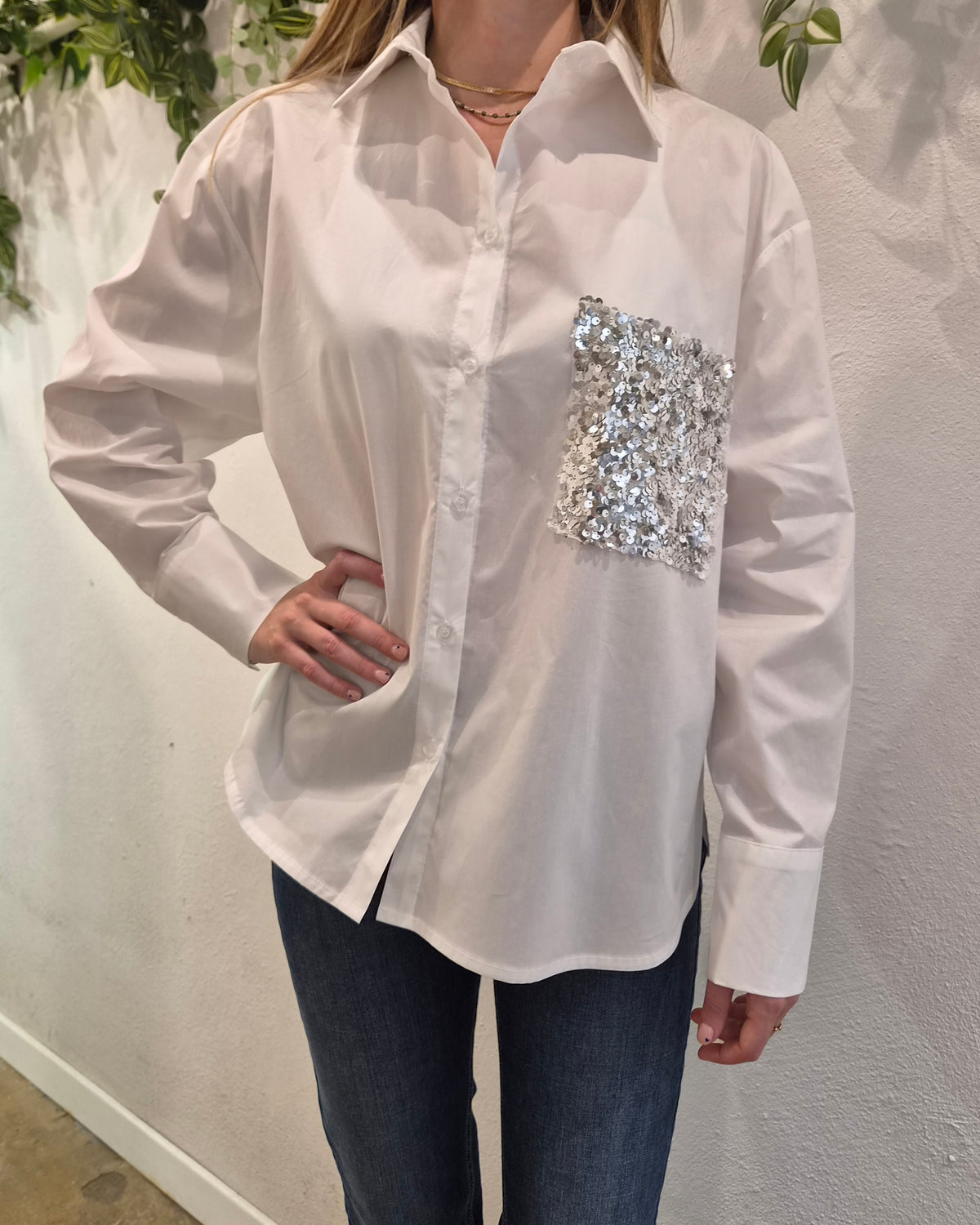 Kontatto Camicia Tasca Paillettes