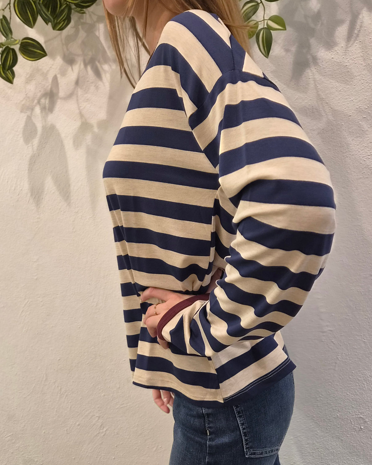Susy Mix Maglia riga Blu