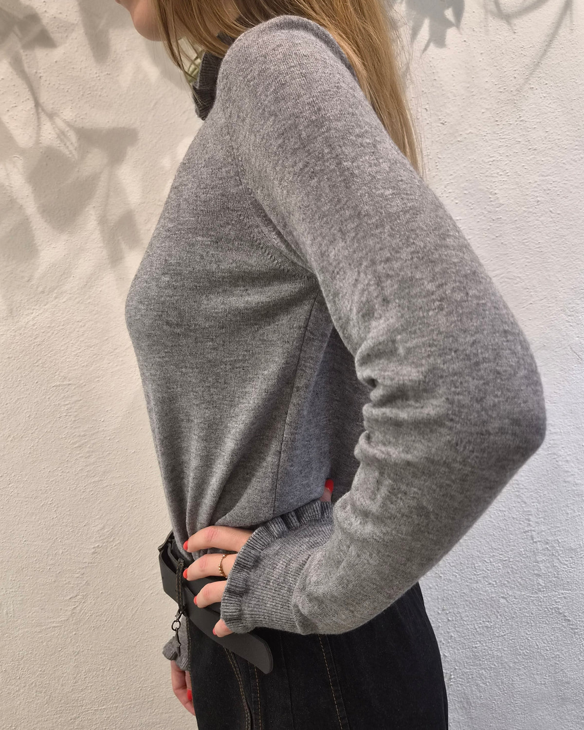 HaveOne Maglia Rouches Grigio