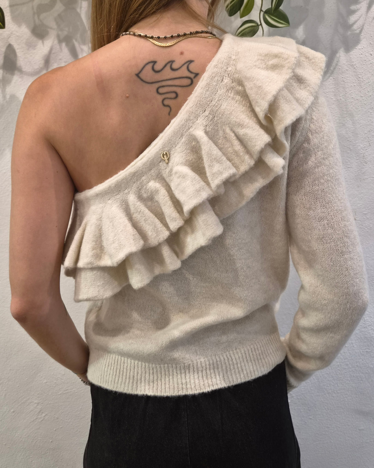 Philia Loft Maglia Rouches Panna