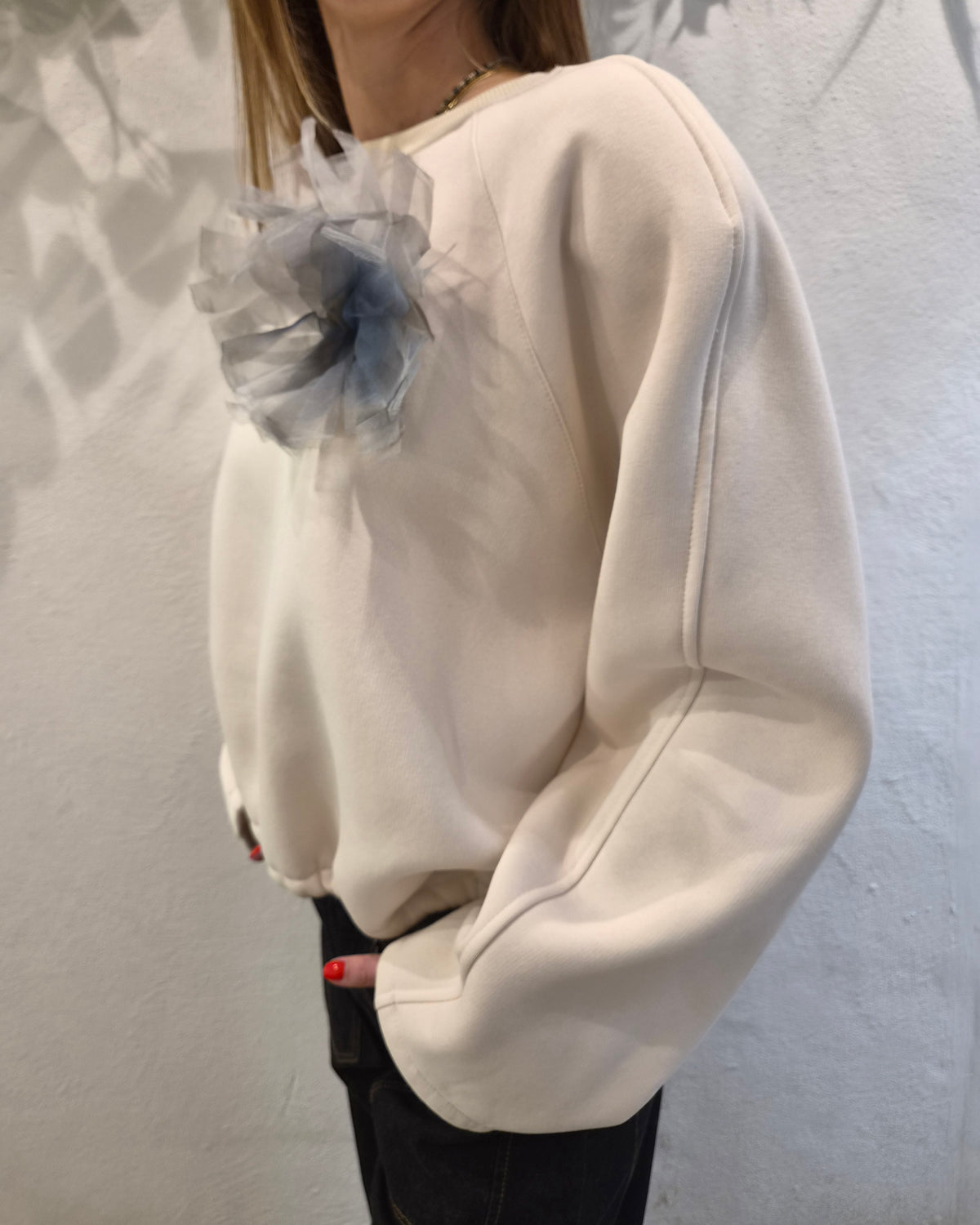 Philia Loft Felpa Crema Fiore