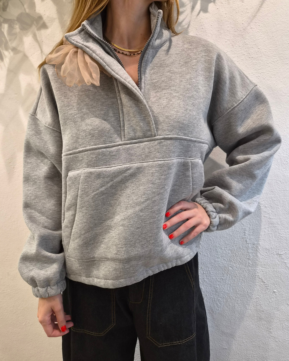 Philia Loft Felpa Grigio Fiore