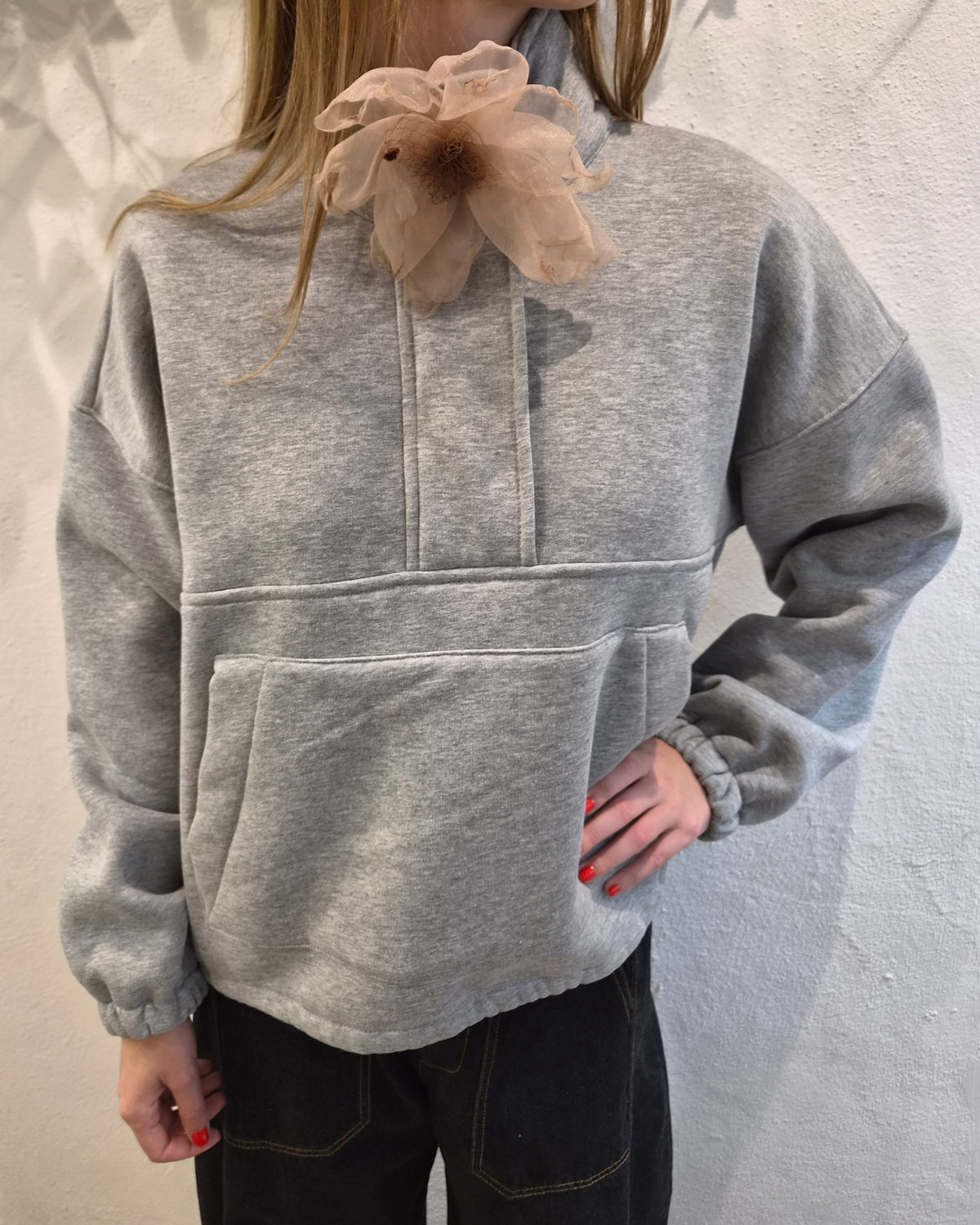 Philia Loft Felpa Grigio Fiore