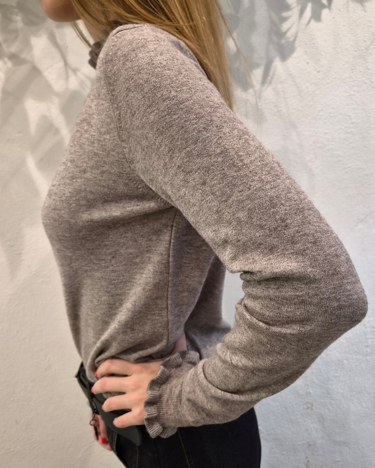 HaveOne Maglia Rouches Tortora