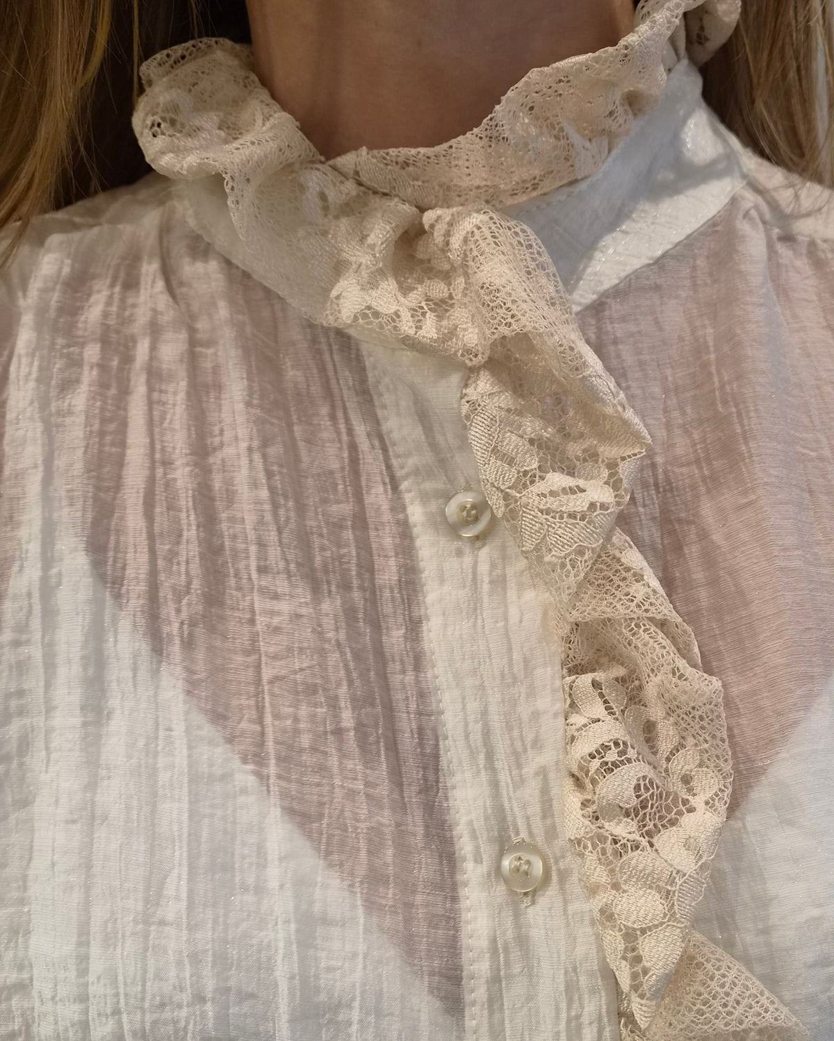 HaveOne Camicia Pizzo Burro