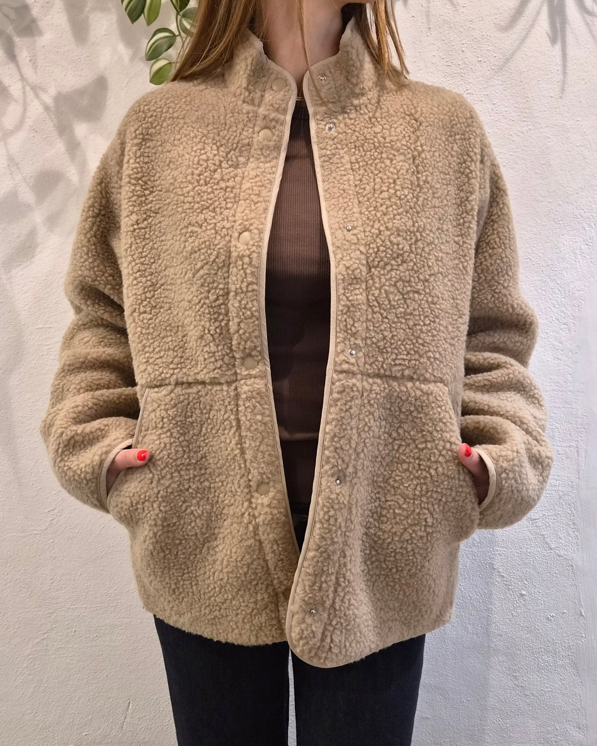 JJXX Giacca Teddy JXVera Beige