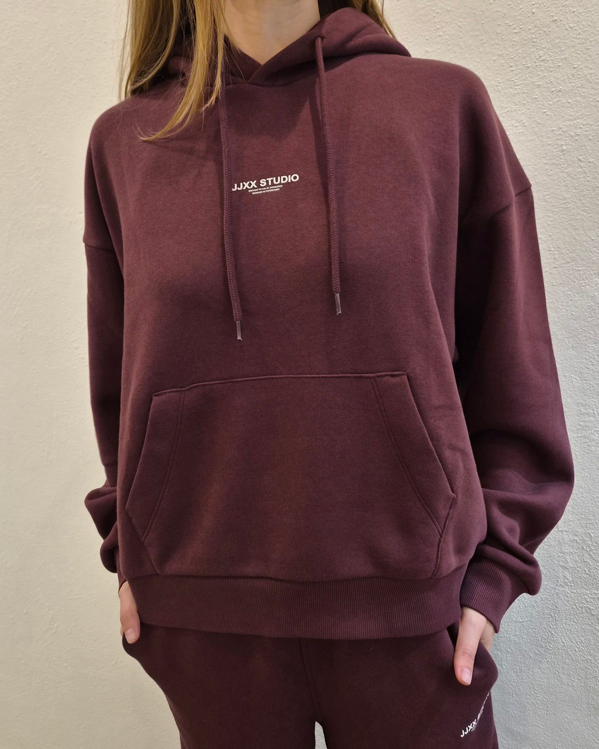 JJXX Felpa con cappuccio Bordeaux