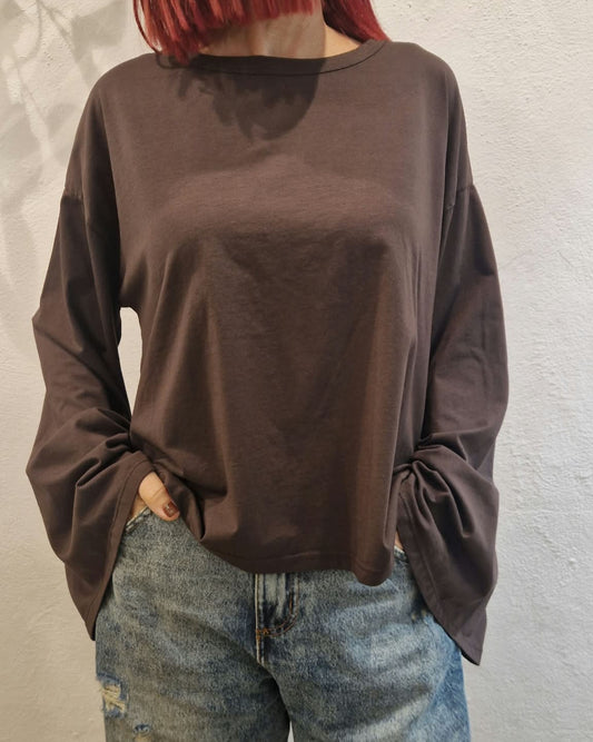 HaveOne Maglia Manica Trapezio Moro