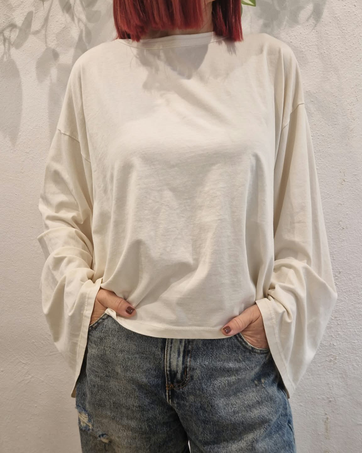 HaveOne Maglia Manica Trapezio Burro