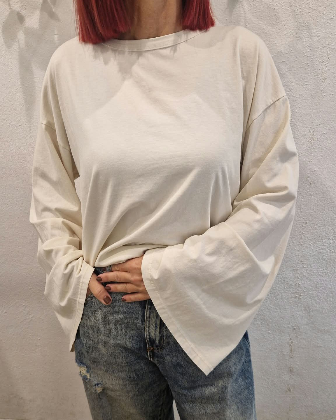 HaveOne Maglia Manica Trapezio Burro